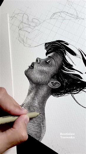 Crosshatching drawing process