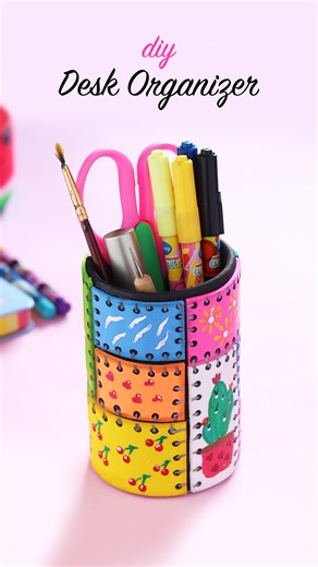 167K views · 2.5K reactions | DIY Desk Organizer #diy #diyvideo #diycrafts #diytutorial #diyproject #easydiy #artandcraft #deskorganization #organizer #bestoutofwaste #paintings #mandalaart #craftideas #schoolcraft #backtoschool #handmade #howto | D.I.Yay | Facebook