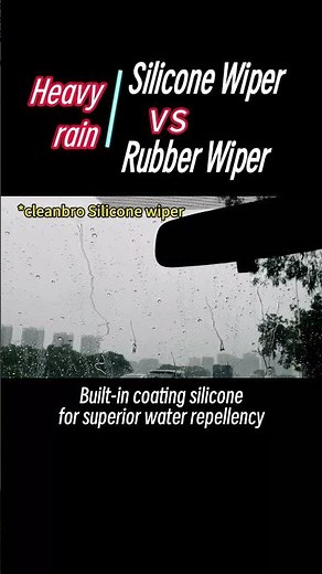 Typhoon Downpour Test | Cleanbro Silicone Wipers vs. Rubber Wipers.