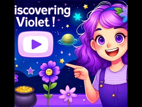 Colors and Shapes - Violet Flowers and Stars! | ROYGBIV Fun Learning for Kids