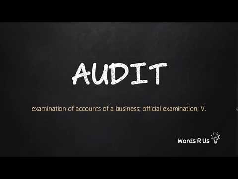 How to Pronounce AUDIT in American English