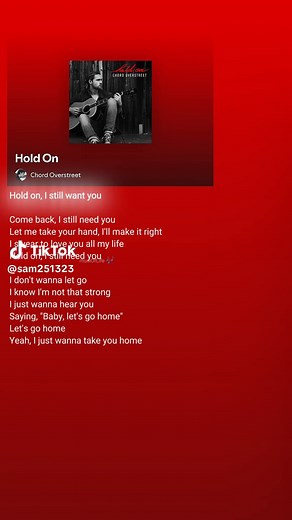 Hold On - Chord Overstreet #shorts #lyrics #music #vedio #fyp #fy #love #song