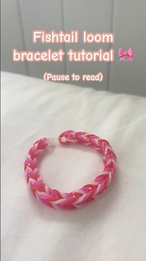 Fishtail loom bracelet tutorial! 🎀✨ #loombracelets #loombands #fishtail #bracelet #tutorial