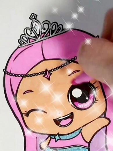 머리가 롱롱💇‍♀️ 라푼젤 공주님처럼 사랑스러운 프린세스 티니핑 롱롱핑 색칠하기 🎨