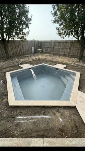 Stylish pool transformation from nothing to luxury style