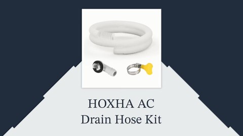 HOXHA 5 Ft Air Conditioner Drain Hose Kit Plastic Tubing for AC Condensate Flexible Durable Drain Hose for Mini Split AC Portable AC Washer Dishwasher Faucet