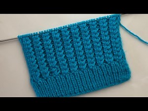 Two rows repeat knitting pattern for sweater