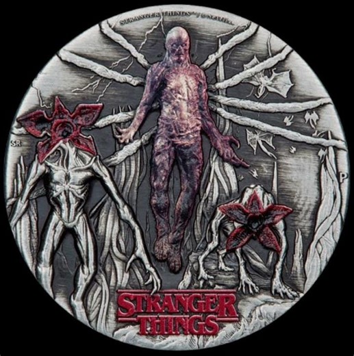 2026 Stranger Things Villians 2oz Antiqued Silver Coin (no longer available)