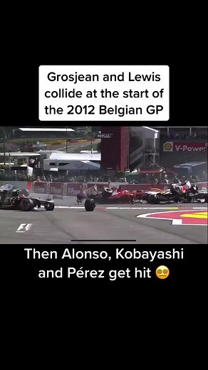 2012 Belgian Grand Prix Start Disaster: Grosjean, Alonso, Perez Collide