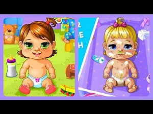 My Baby Care Gameplay Android Video - Bath, Pooping, Dress up, Feed and Find toys!