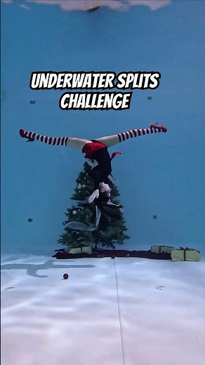 Underwater Splits Challenge 🎄 Christmas Edition