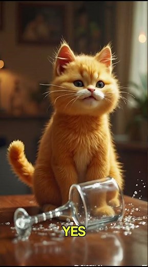 Angry cat broke the glass 🐈😺😒