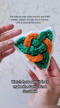 ☘️ Celtic Knot Crochet Scrubbie - Easy & Quick project!