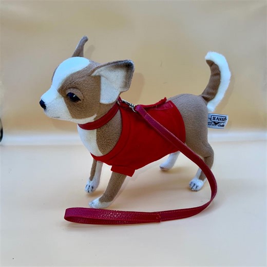 Chihuaha Stuffed Puppy Dog Plush ESSA Hansa Life-size With Leash, Collar & Shirt - Etsy