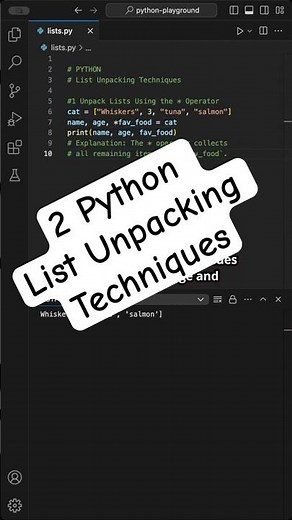 2 Python List Unpacking Techniques