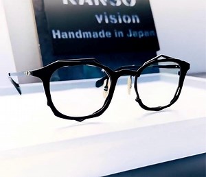 KANSO Geometric Titanium Eyeglass Frames: Black Optical Glasses - Etsy