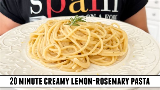 Creamy lemon-rosemary pasta | Quick 20-minute spaghetti recipe