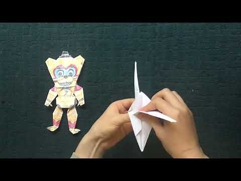 How to make a origami Glamrock Freddy from Fnaf Security breach