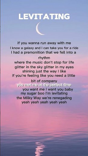 Levitating by Dua Lipa Lyrics #songlyrics#music #levitating#song