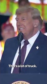 Trump Gets Up Close With Mack Trucks During Pennsylvania Factory Visit #shorts