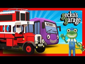 MORE Bus Videos For Children | Gecko's Garage | Truck Cartoons