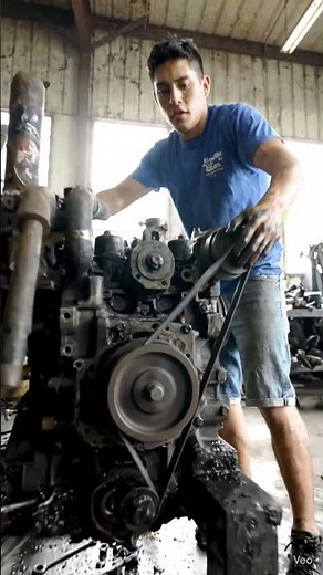 old diesel engine starting #dieselengine #enginestart