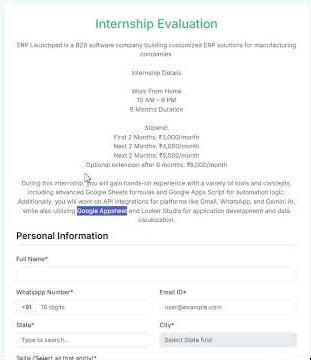 Internship Application Guide