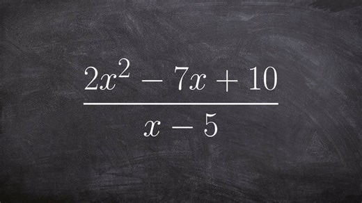 Dividing two polynomials using synthetic division