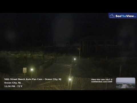 🔴 Ocean City NJ Live Beach Cams - Storm Watch! - 24/7 Boardwalk & Surf, Rain and Wind