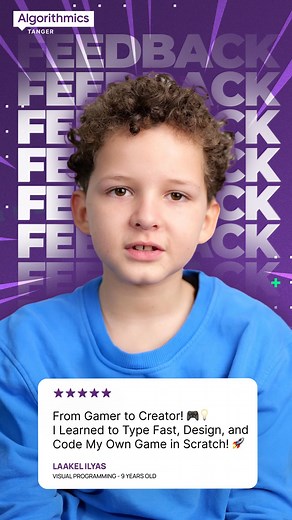 Algorithmics Tanger on Instagram: "🎮✨ Rencontrez Ilyass – Notre Jeune Star du Code à Algorithmics Tanger ! ✨🎮 À seulement 9 ans, Ilyass plonge déjà dans le monde de la programmation visuelle avec passion et créativité. @lococim #Python #Unity #robotics #Roblox #Scratch #futurecoders #programming #codingkids #robotique #programmer #stem"
