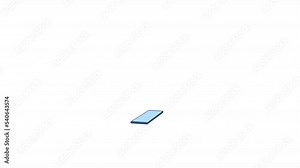 Animated phone notification element. Temporary distractions from smartphone. Flat cartoon style HD video footage with alpha channel. Color illustration on transparent background for animation