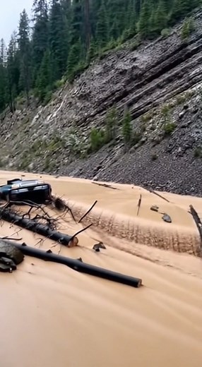 The Unstoppable Force Where a Landslide's Debris Meets a Flash Flood's Momentum. #fblifestyle | Cricket Flix