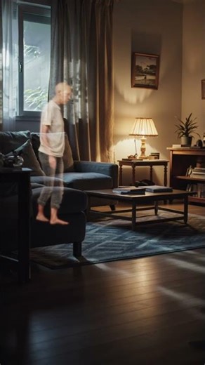 Transparent Human Figure Appears in Living Room –