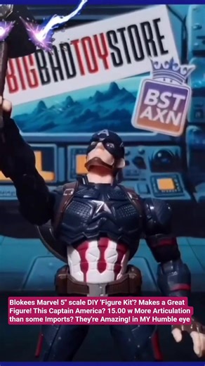 Captain America Marvel Blokees 5"scale DIY Model to Figure Kit?For $15USD? Amazing! #shorts