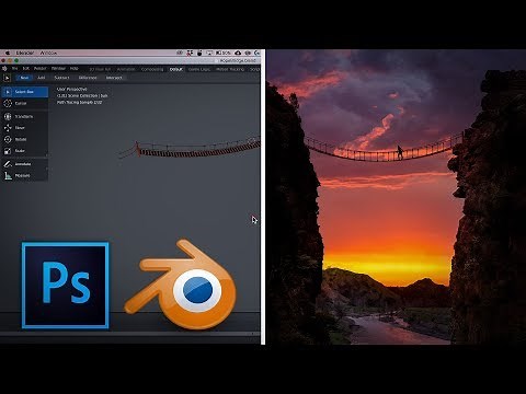 How to insert 3D objects using Blender 3D and Photoshop Easy Tutorial