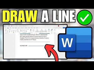 How To Create & Draw Lines in Microsoft Word
