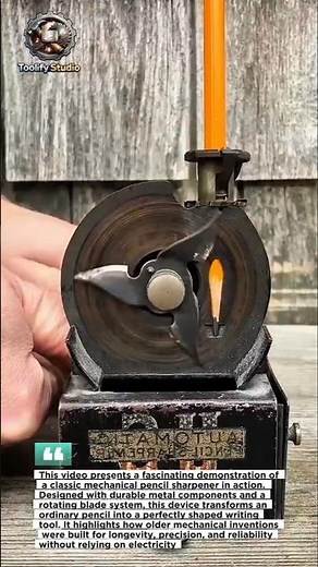 Vintage Mechanical Pencil Sharpener Demonstration – Classic Engineering Still Works.