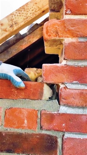 Extension Brick wall joint #masonry #construction #brickwall