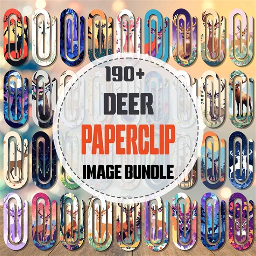 Deer Jumbo Paper Clip Bookmark Png Bundle | Paper Clip Png | Jumbo Paper Clip Png |bookmark Sublimation PNG | Jumbo Paper Clip - Etsy