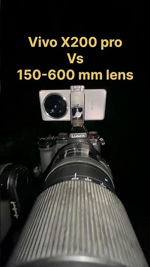 Vivo X200 Pro vs 150-600mm Lens 🌙😳 #photography #moon #vivo