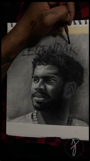 Shedeur Sanders Speed drawing (2hrs) #charcoaldrawing #charcoalart #shedeursanders #art #portrait