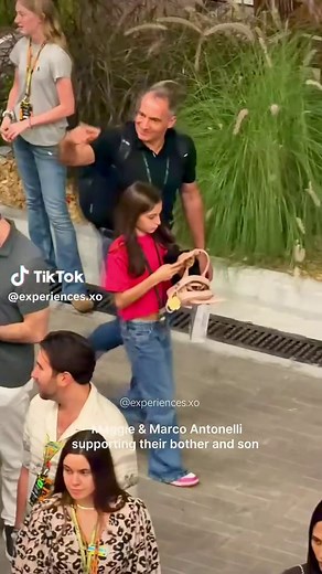 Maggie Antonelli and Marco Antonelli supporting Kimi Antonelli #MaggieAntonelli #MarcoAntonel #KimiAntonelli #akmmotorsport #antonellimotorsport @Andrea Kimi Antonelli @Mercedes-AMG F1 @Formula 1