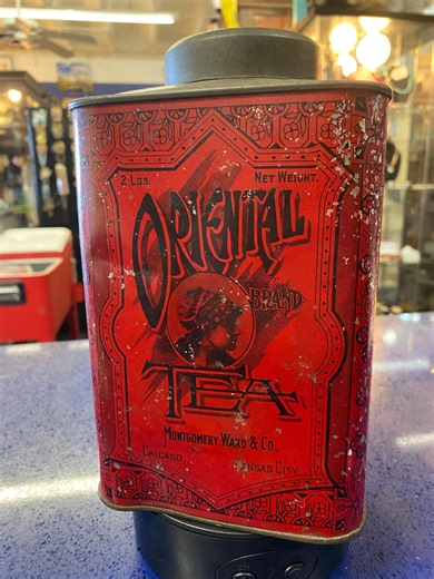 Vintage Montgomery Award & Co. Oriental Tea Large 2lb Size Tin Container - Etsy Canada