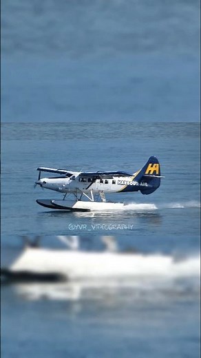 Harbour Air DHC 3 Water Landing At Vancouver Seaplane Base (CXH) 👀✈️ #planespotting #seaplane #dhc