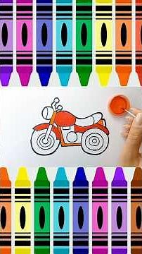Motorcycle Drawing 🏍️ Drawing and Coloring Easy Step by Step