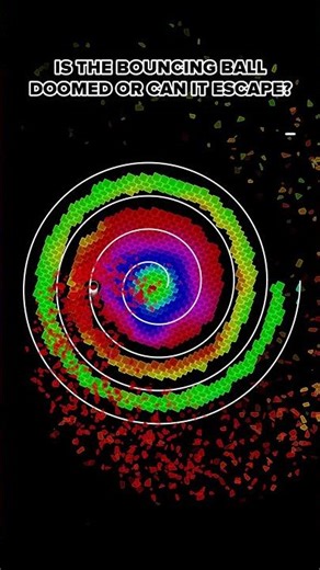 Can this bouncing ball escape the trap? #satisfyingvideo #physics #bouncingball