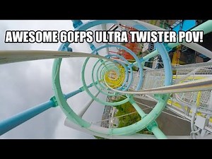 Amazing Ultra Twister Roller Coaster POV 60FPS Mitsui Greenland Japan