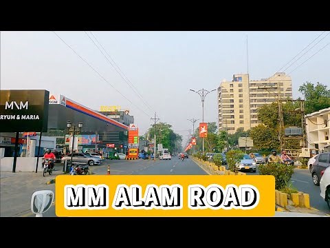 M.M.ALAM Road - Lahore - Pakistan | 4K Drive