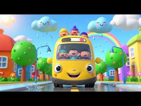 Rain Rain Go Away 🌧️🚌 Bus Ride Adventure | Kids Sing-Along Songs