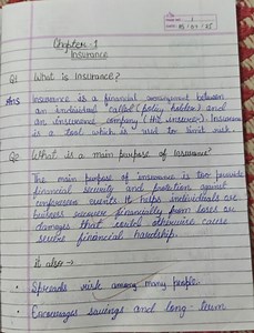 What is Insurance? What is the main purpose of insurance?... | Filo